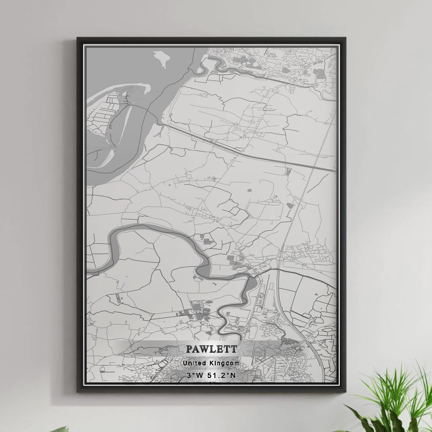 ROAD MAP OF PAWLETT, UNITED KINGDOM BY MAPBAKES