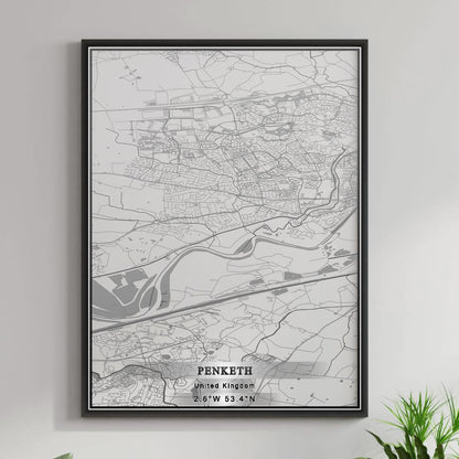 ROAD MAP OF PENKETH, UNITED KINGDOM BY MAPBAKES