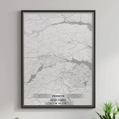 ROAD MAP OF PENRYN, UNITED KINGDOM BY MAPBAKES