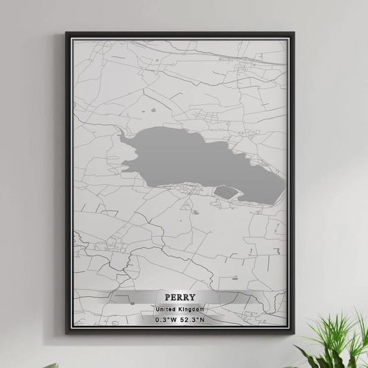 ROAD MAP OF PERRY, UNITED KINGDOM BY MAPBAKES