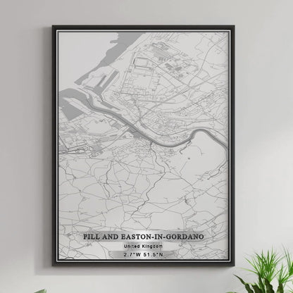 ROAD MAP OF PILL AND EASTON-IN-GORDANO, UNITED KINGDOM BY MAPBAKES