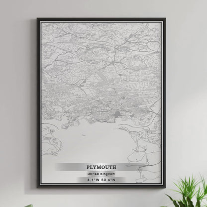 ROAD MAP OF PLYMOUTH, UNITED KINGDOM BY MAPBAKES