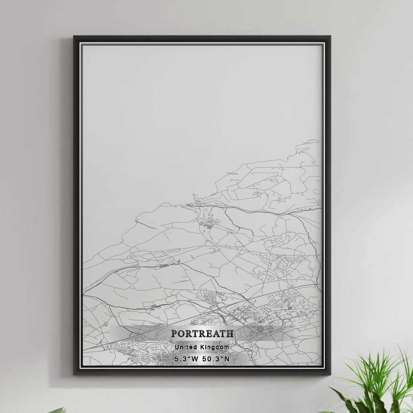 ROAD MAP OF PORTREATH, UNITED KINGDOM BY MAPBAKES