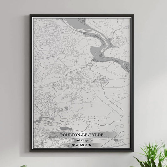 ROAD MAP OF POULTON-LE-FYLDE, UNITED KINGDOM BY MAPBAKES