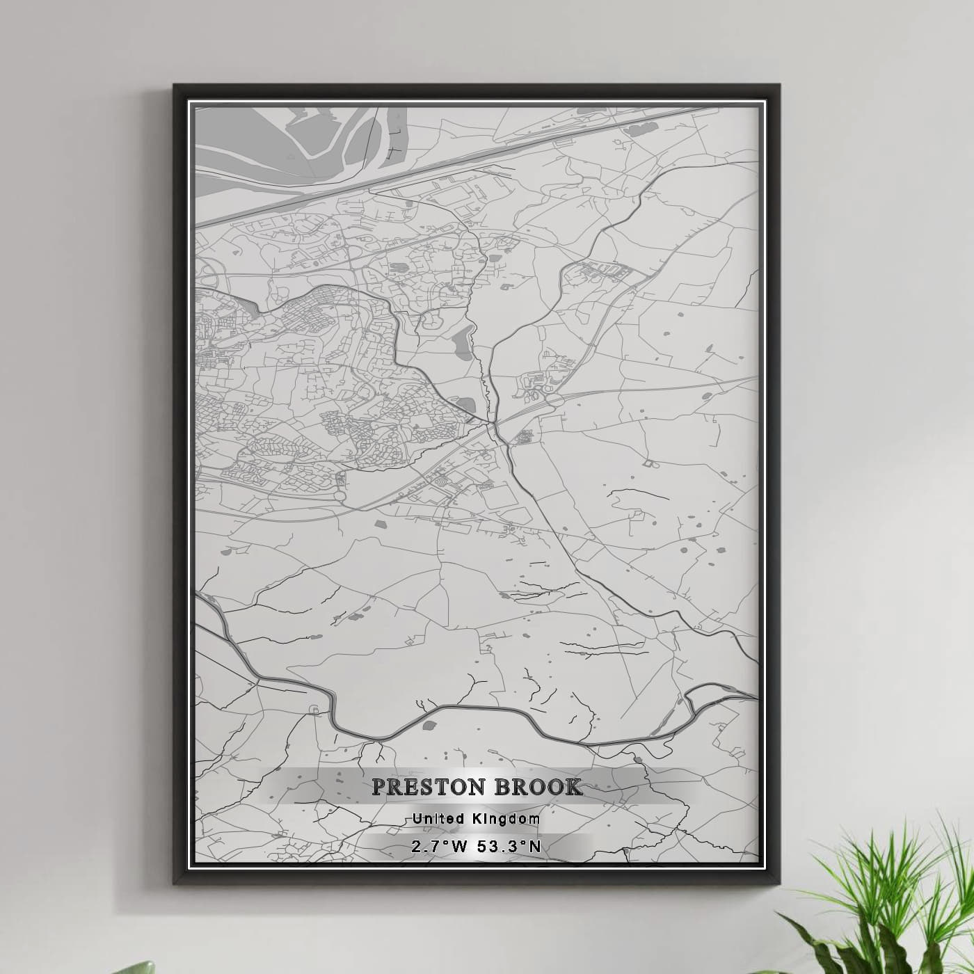 ROAD MAP OF PRESTON BROOK, UNITED KINGDOM BY MAPBAKES