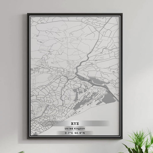 ROAD MAP OF RYE, UNITED KINGDOM BY MAPBAKES