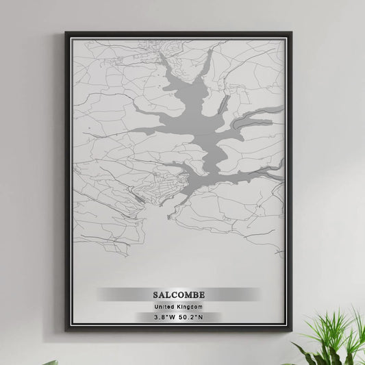 ROAD MAP OF SALCOMBE, UNITED KINGDOM BY MAPBAKES