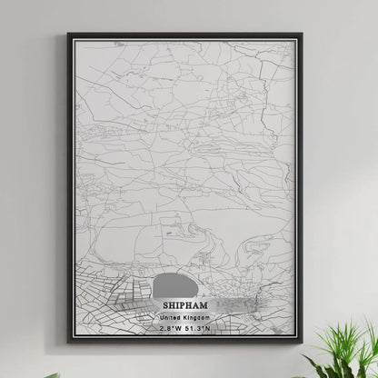 ROAD MAP OF SHIPHAM, UNITED KINGDOM BY MAPBAKES