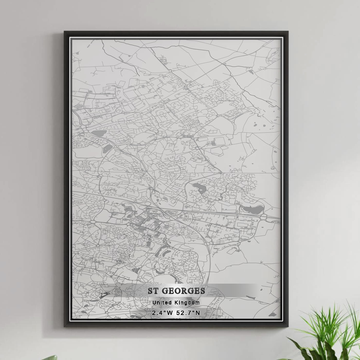 ROAD MAP OF ST GEORGES, UNITED KINGDOM BY MAPBAKES