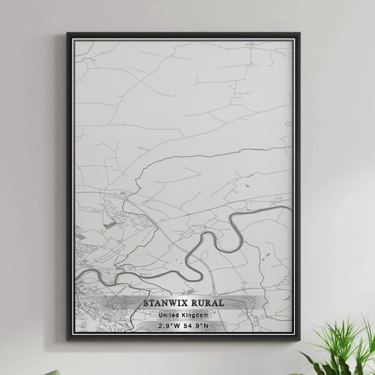 ROAD MAP OF STANWIX RURAL, UNITED KINGDOM BY MAPBAKES