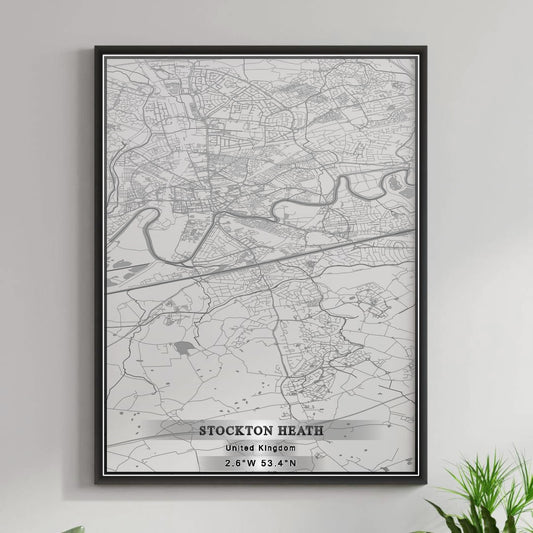 ROAD MAP OF STOCKTON HEATH, UNITED KINGDOM BY MAPBAKES