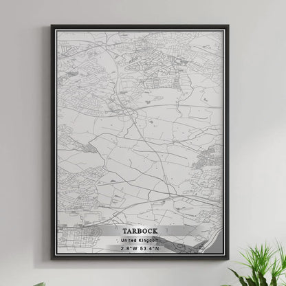 ROAD MAP OF TARBOCK, UNITED KINGDOM BY MAPBAKES