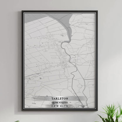 ROAD MAP OF TARLETON, UNITED KINGDOM BY MAPBAKES