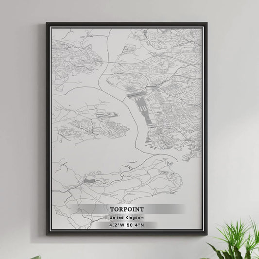 ROAD MAP OF TORPOINT, UNITED KINGDOM BY MAPBAKES