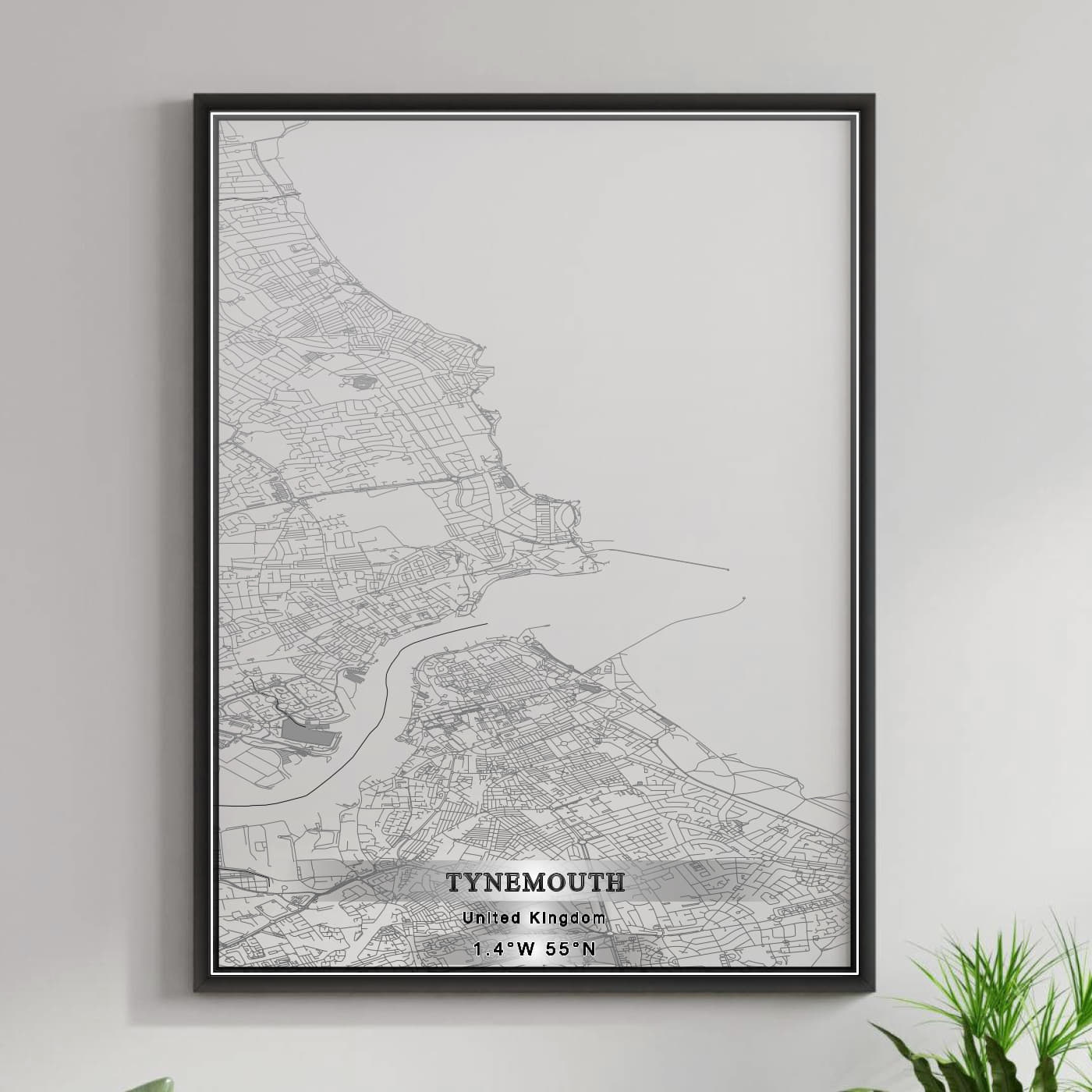 ROAD MAP OF TYNEMOUTH, UNITED KINGDOM BY MAPBAKES