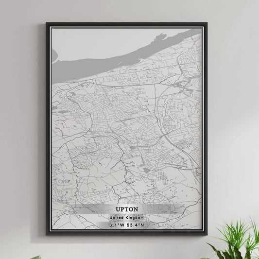 ROAD MAP OF UPTON PYNE, UNITED KINGDOM BY MAPBAKES