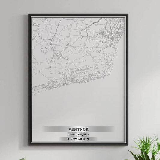 ROAD MAP OF VENTNOR, UNITED KINGDOM BY MAPBAKES