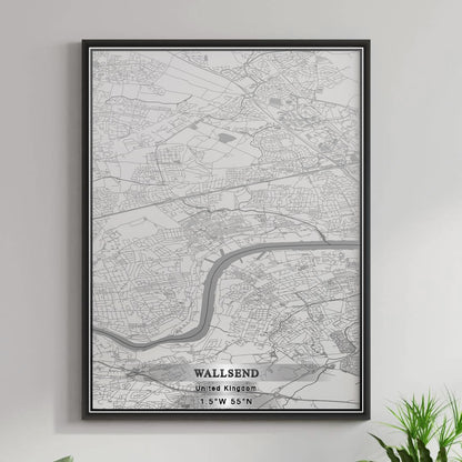 ROAD MAP OF WALLSEND, UNITED KINGDOM BY MAPBAKES