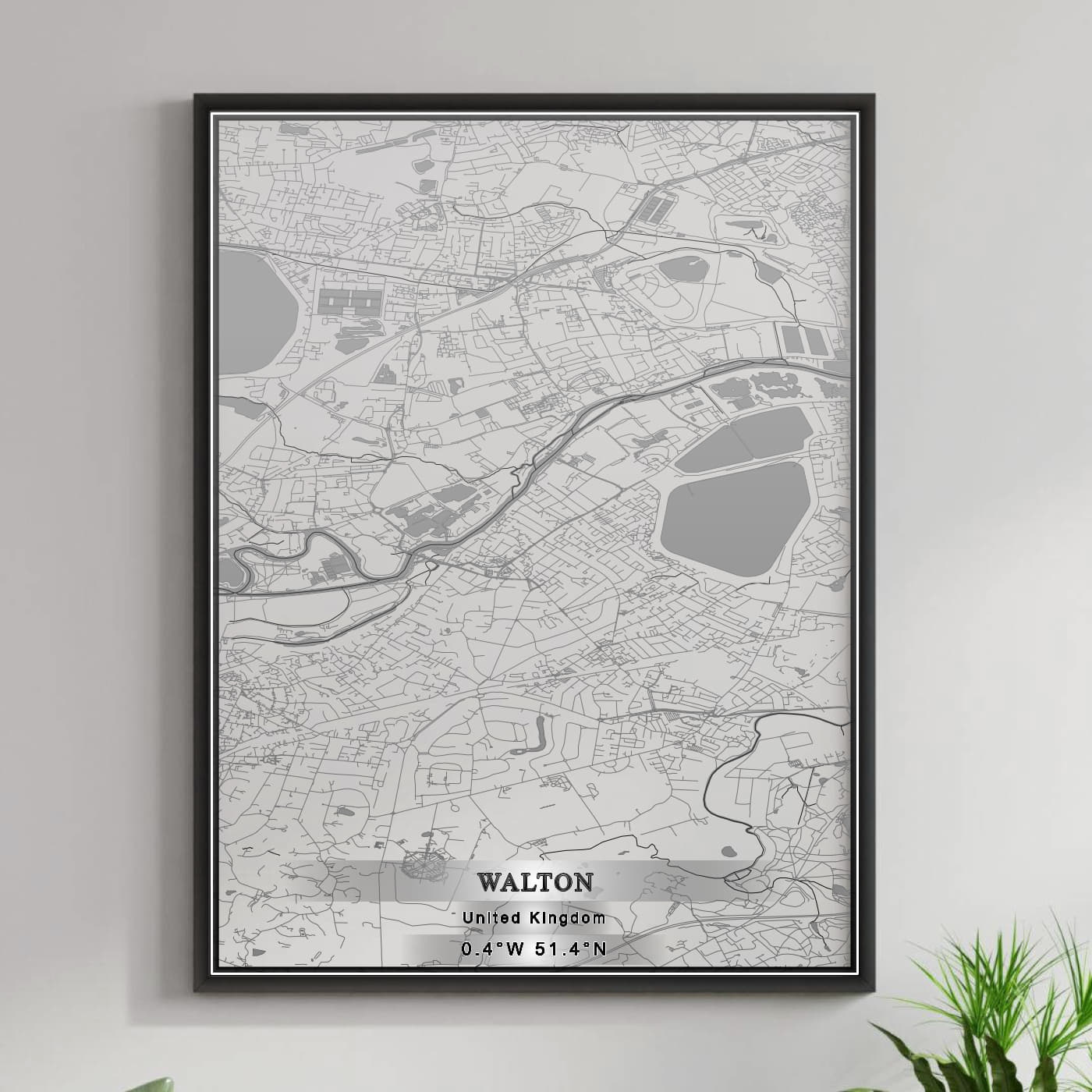 ROAD MAP OF WALTON, UNITED KINGDOM BY MAPBAKES