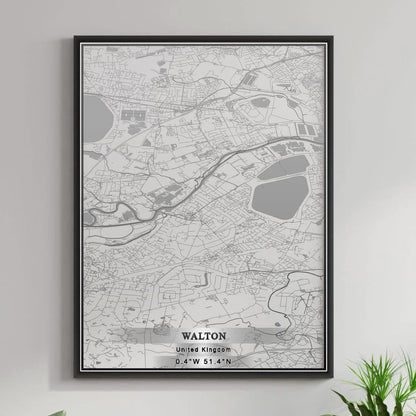 ROAD MAP OF WALTON, UNITED KINGDOM BY MAPBAKES