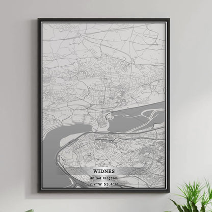 ROAD MAP OF WIDNES, UNITED KINGDOM BY MAPBAKES