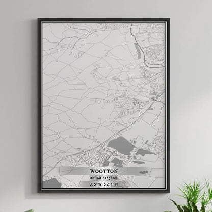 ROAD MAP OF WOOTTON, UNITED KINGDOM BY MAPBAKES