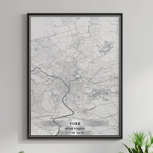 ROAD MAP OF YORK, UNITED KINGDOM BY MAPBAKES