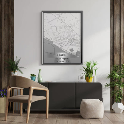 ROAD MAP OF BROUGH, UNITED KINGDOM BY MAPBAKES