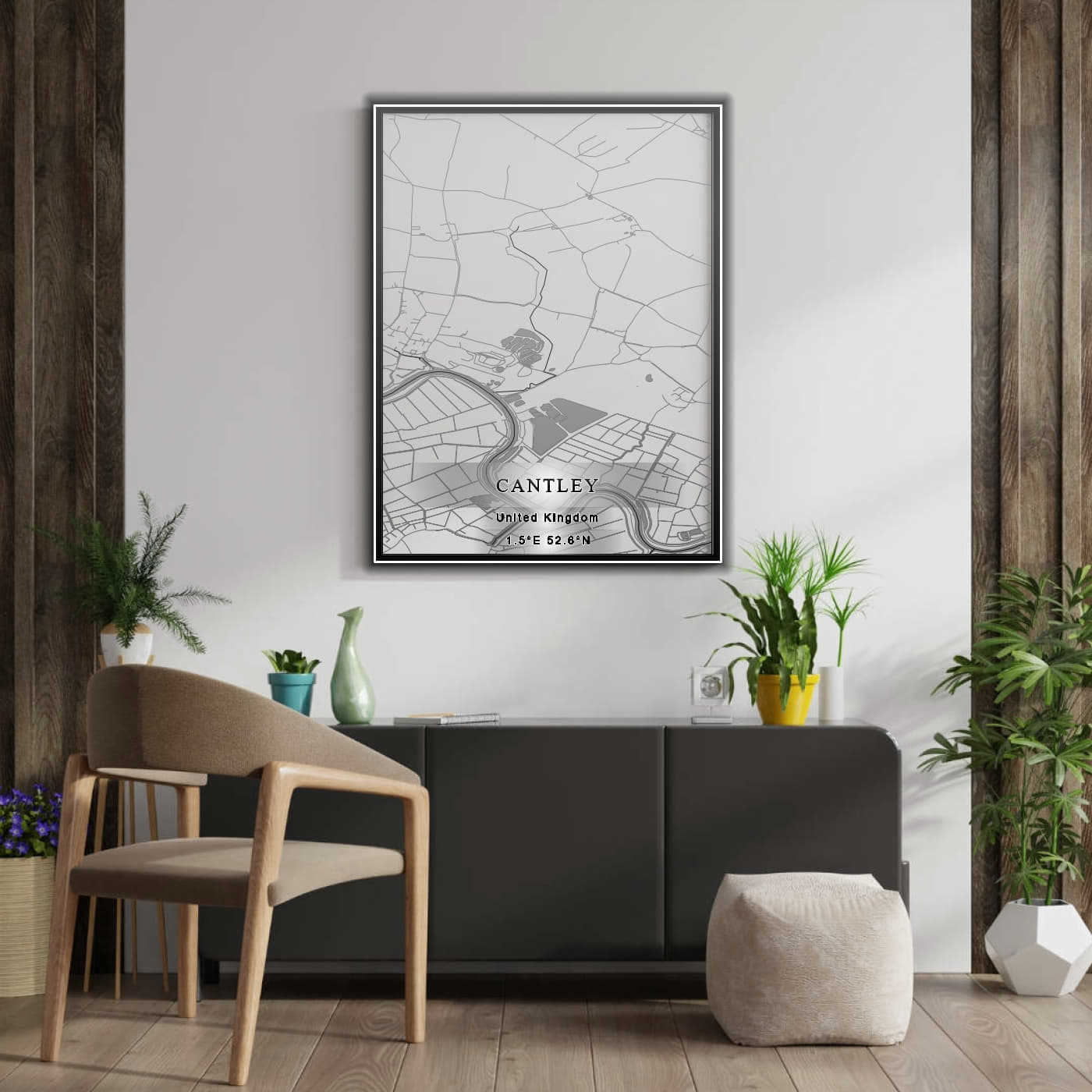 ROAD MAP OF CANTLEY, UNITED KINGDOM BY MAPBAKES