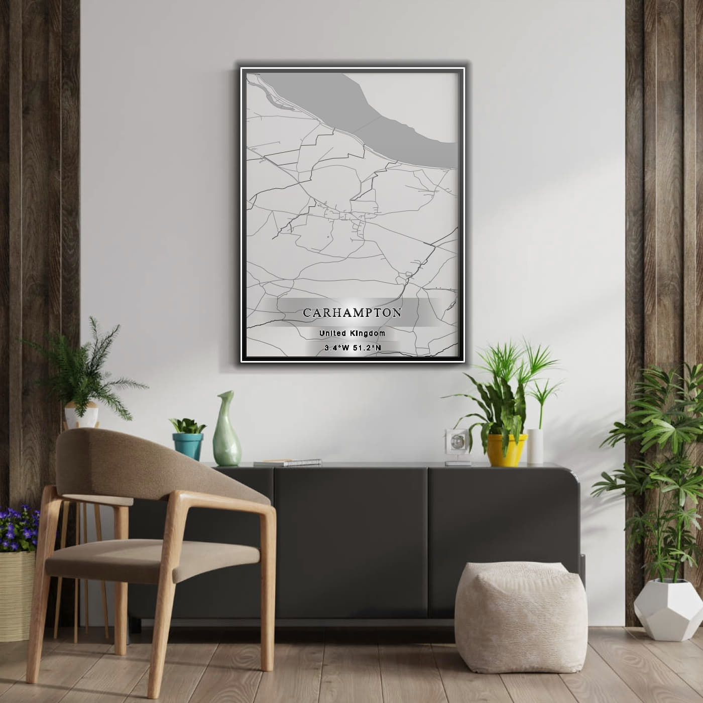 ROAD MAP OF CARHAMPTON, UNITED KINGDOM BY MAPBAKES