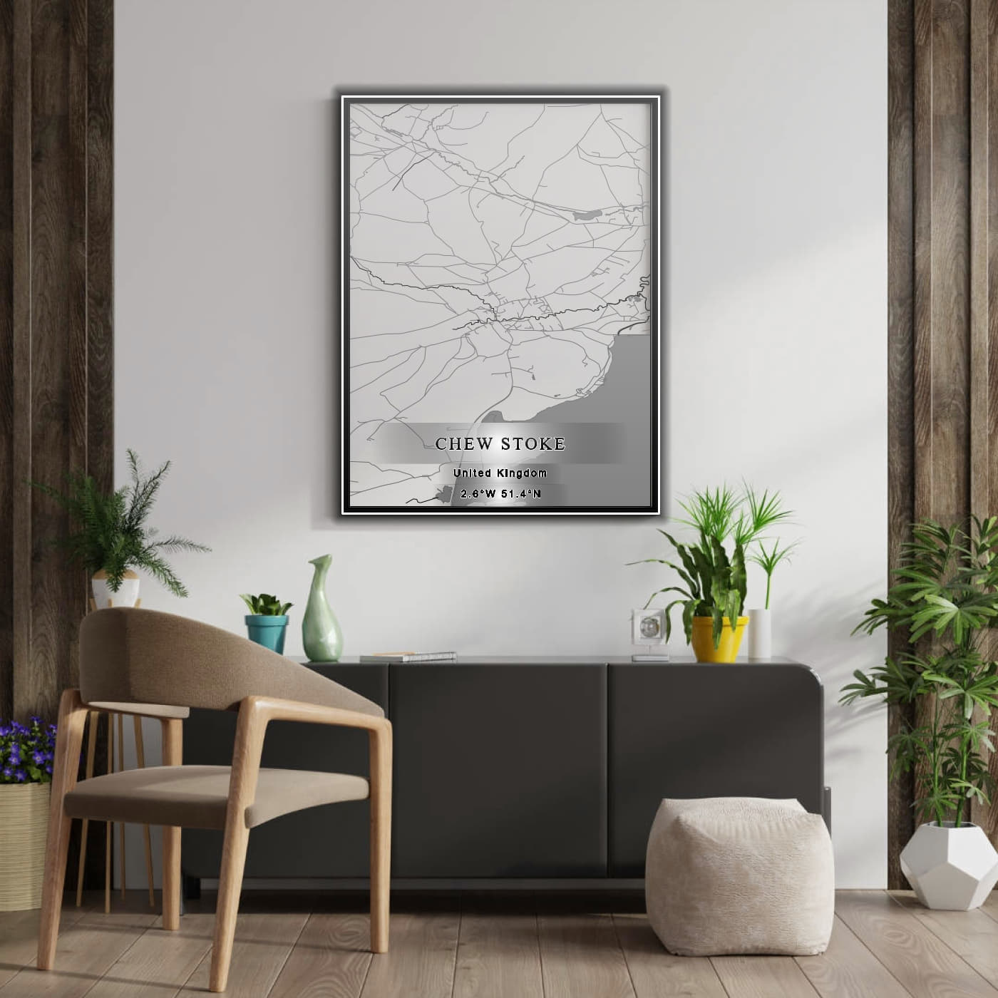 ROAD MAP OF CHEW STOKE, UNITED KINGDOM BY MAPBAKES