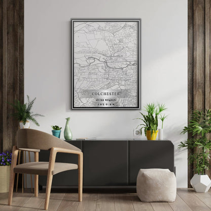 ROAD MAP OF COLCHESTER, UNITED KINGDOM BY MAPBAKES