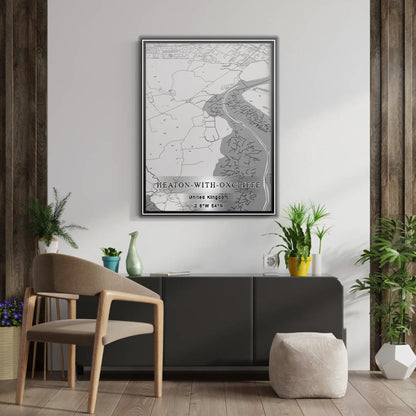 ROAD MAP OF HEATON-WITH-OXCLIFFE, UNITED KINGDOM BY MAPBAKES