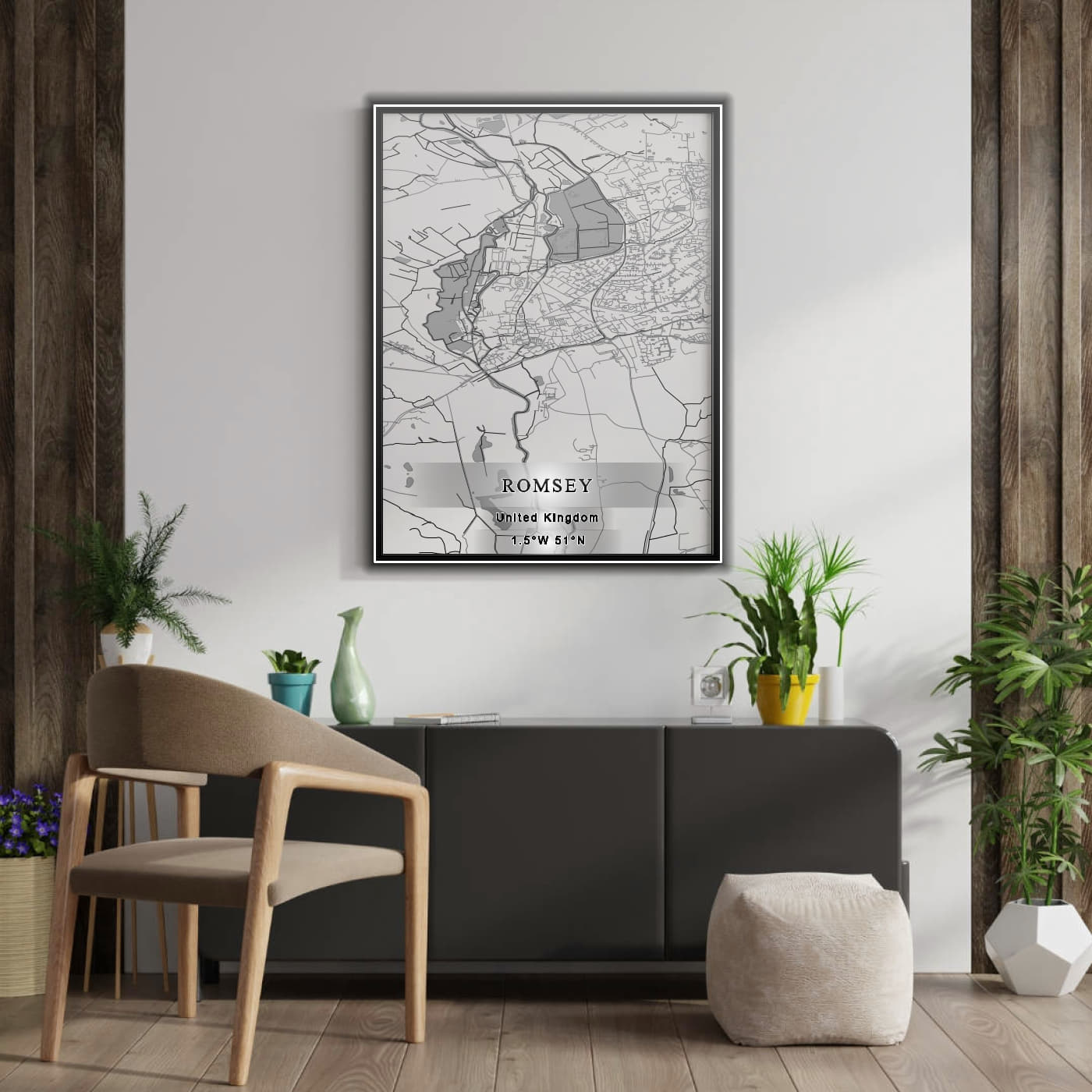 ROAD MAP OF ROMSEY, UNITED KINGDOM BY MAPBAKES