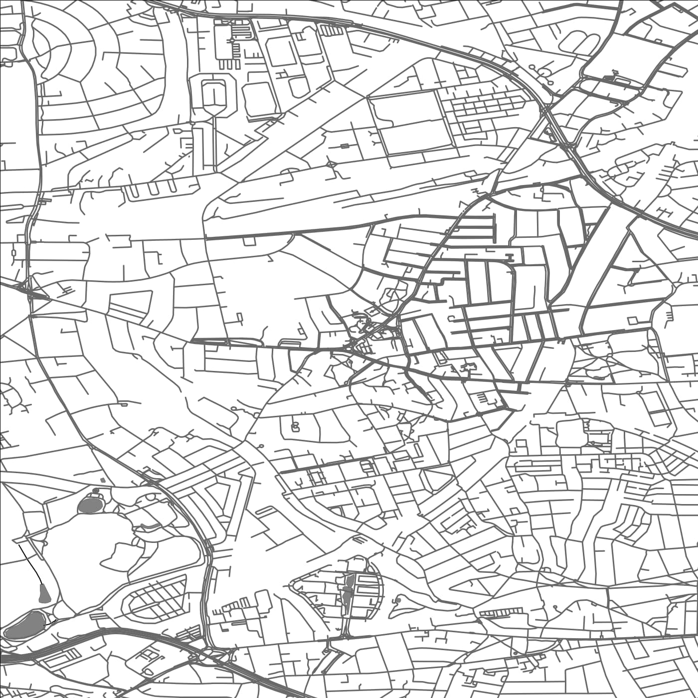 ROAD MAP OF ACTON, UNITED KINGDOM BY MAPBAKES