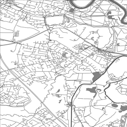 ROAD MAP OF ADDLESTONE, UNITED KINGDOM BY MAPBAKES