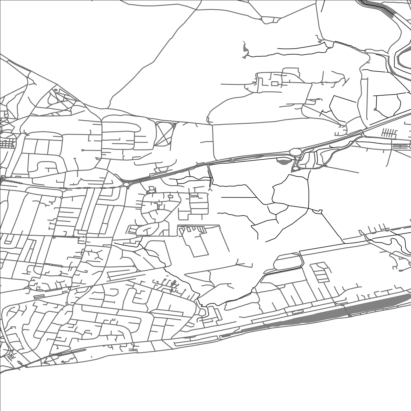 ROAD MAP OF ADUR, UNITED KINGDOM BY MAPBAKES