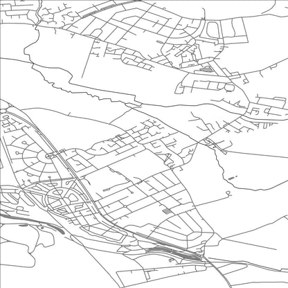 ROAD MAP OF ADWICK LE STREET, UNITED KINGDOM BY MAPBAKES