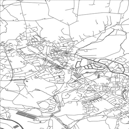 ROAD MAP OF AIREBOROUGH, UNITED KINGDOM BY MAPBAKES