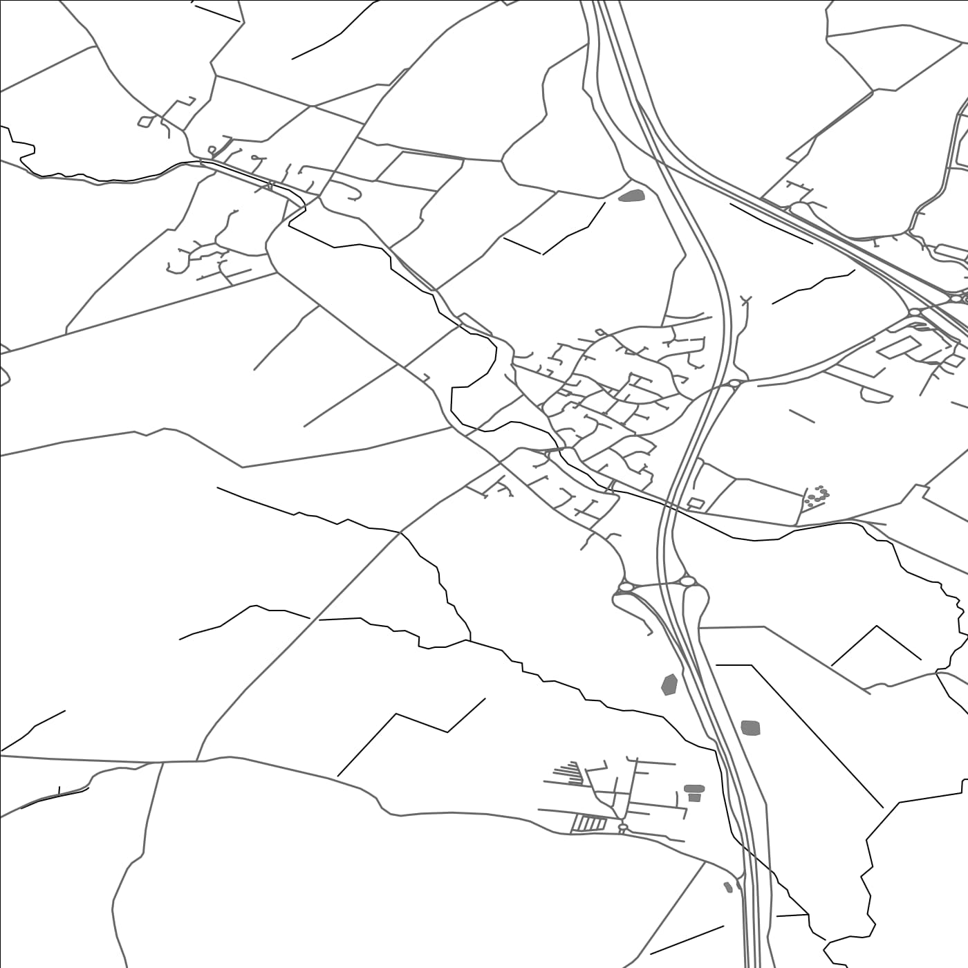 ROAD MAP OF ALCONBURY, UNITED KINGDOM BY MAPBAKES