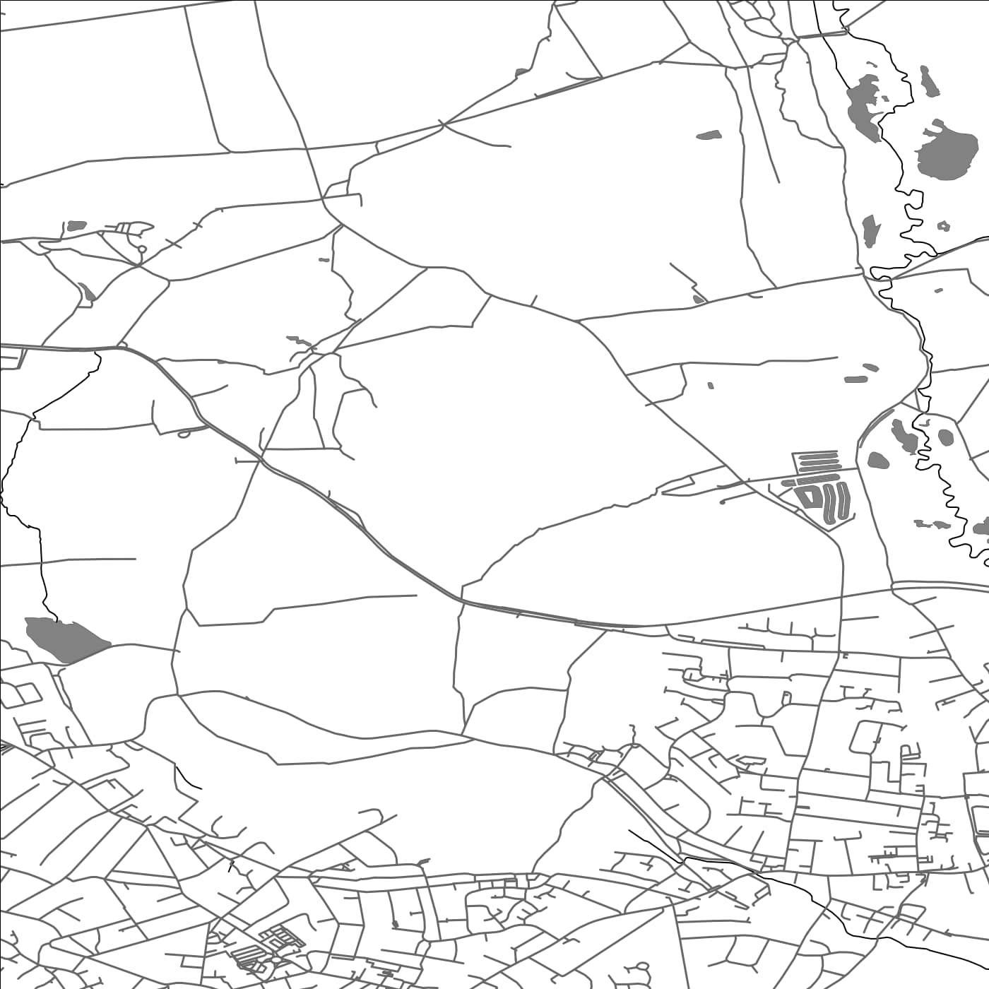 ROAD MAP OF ALDERCAR AND LANGLEY MILL, UNITED KINGDOM BY MAPBAKES