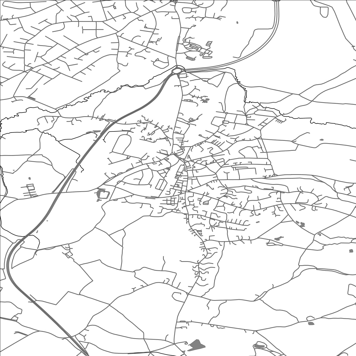 ROAD MAP OF ALDERLEY EDGE, UNITED KINGDOM BY MAPBAKES