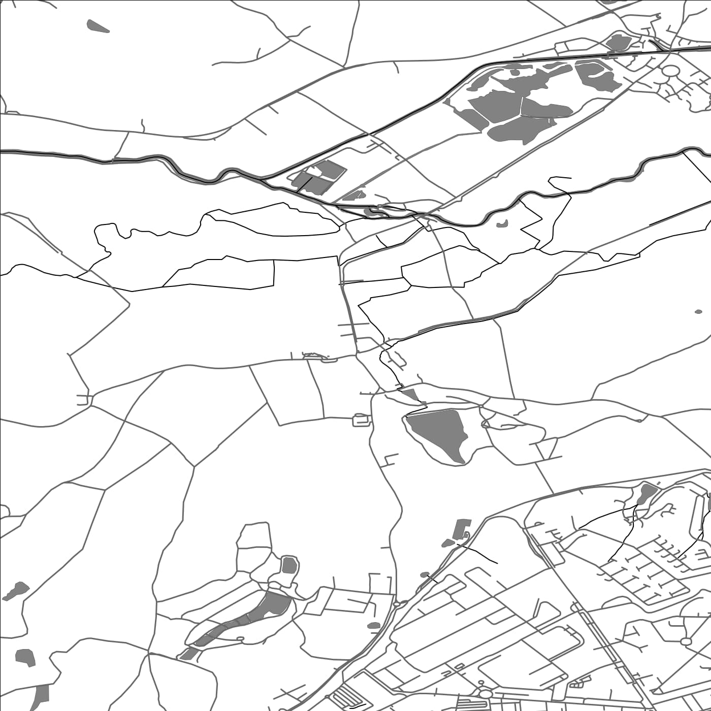 ROAD MAP OF ALDERMASTON, UNITED KINGDOM BY MAPBAKES