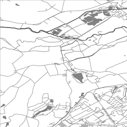 ROAD MAP OF ALDERMASTON, UNITED KINGDOM BY MAPBAKES