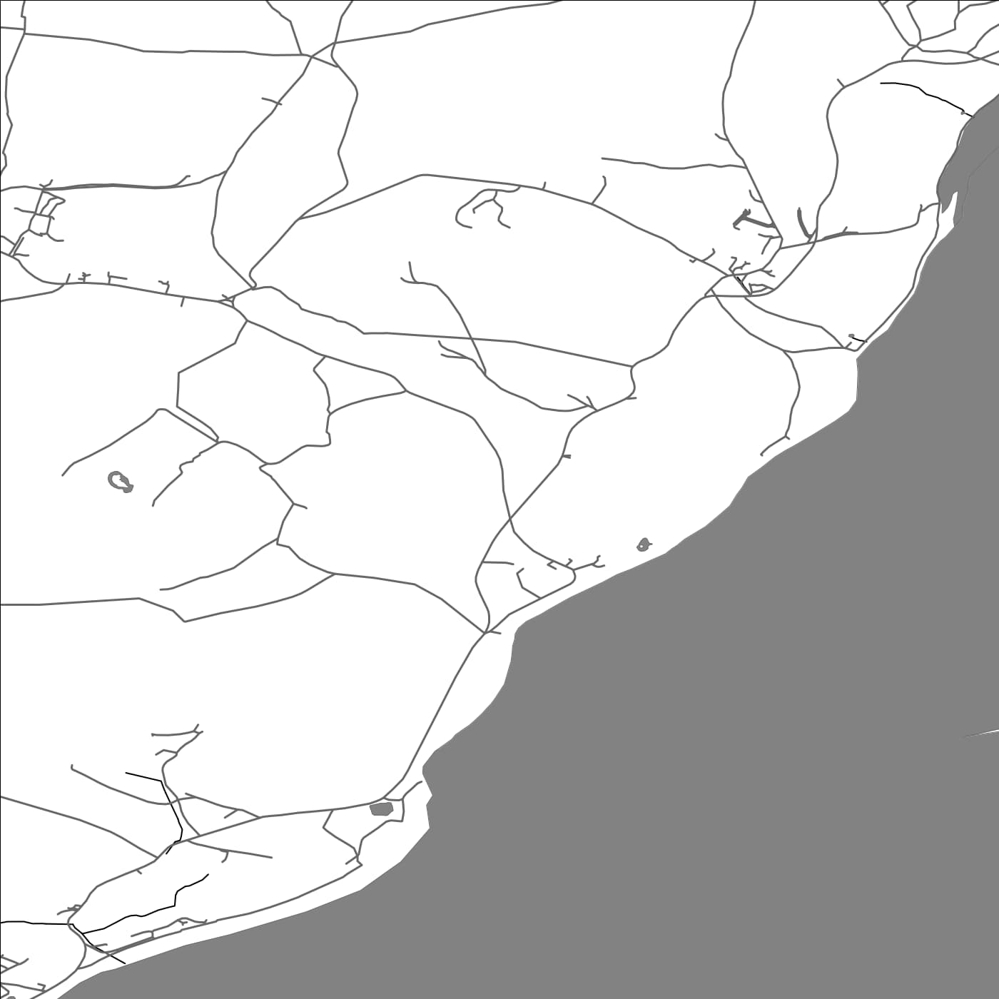 ROAD MAP OF ALDINGHAM, UNITED KINGDOM BY MAPBAKES