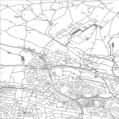 ROAD MAP OF ALLESLEY, UNITED KINGDOM BY MAPBAKES