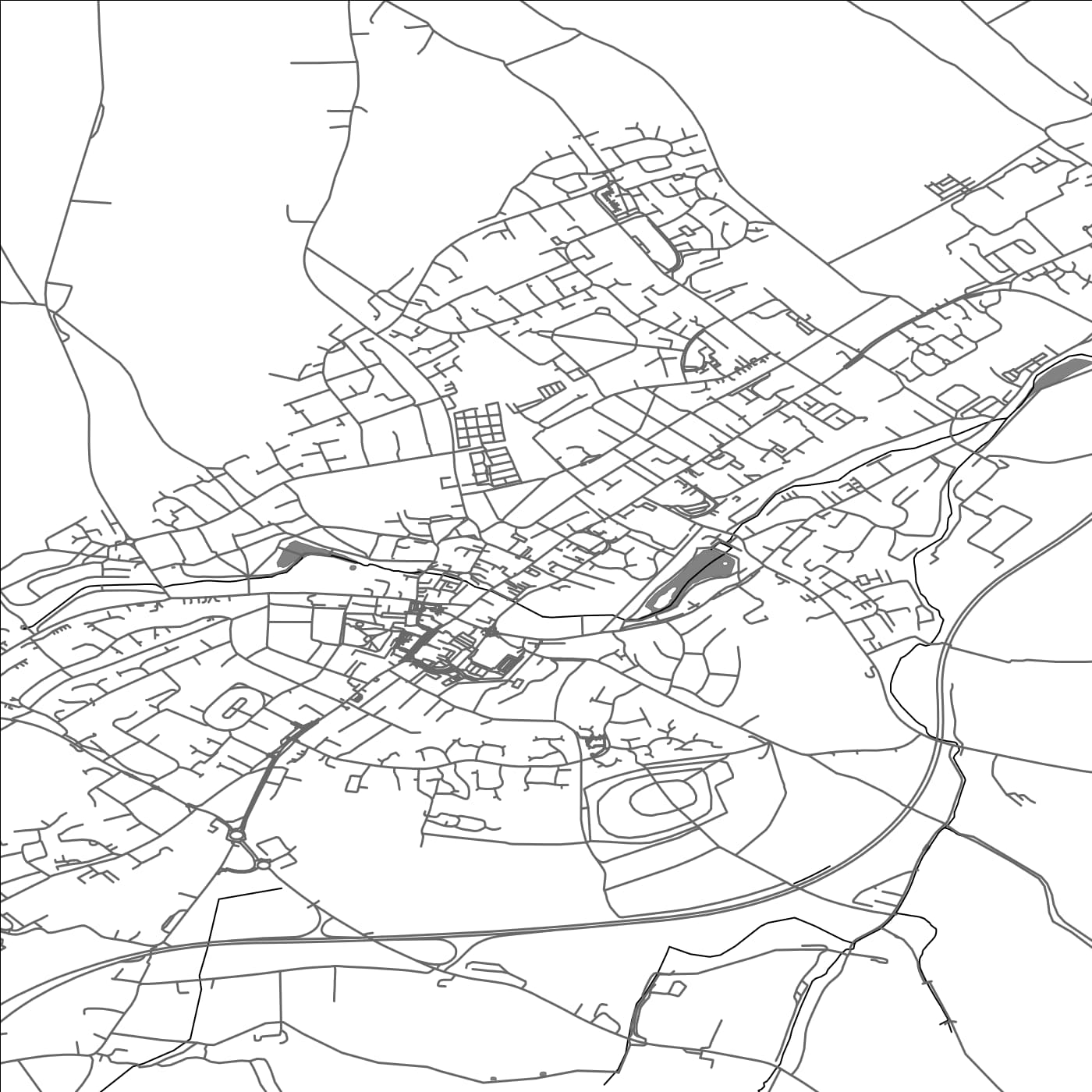 ROAD MAP OF ALTON, UNITED KINGDOM BY MAPBAKES