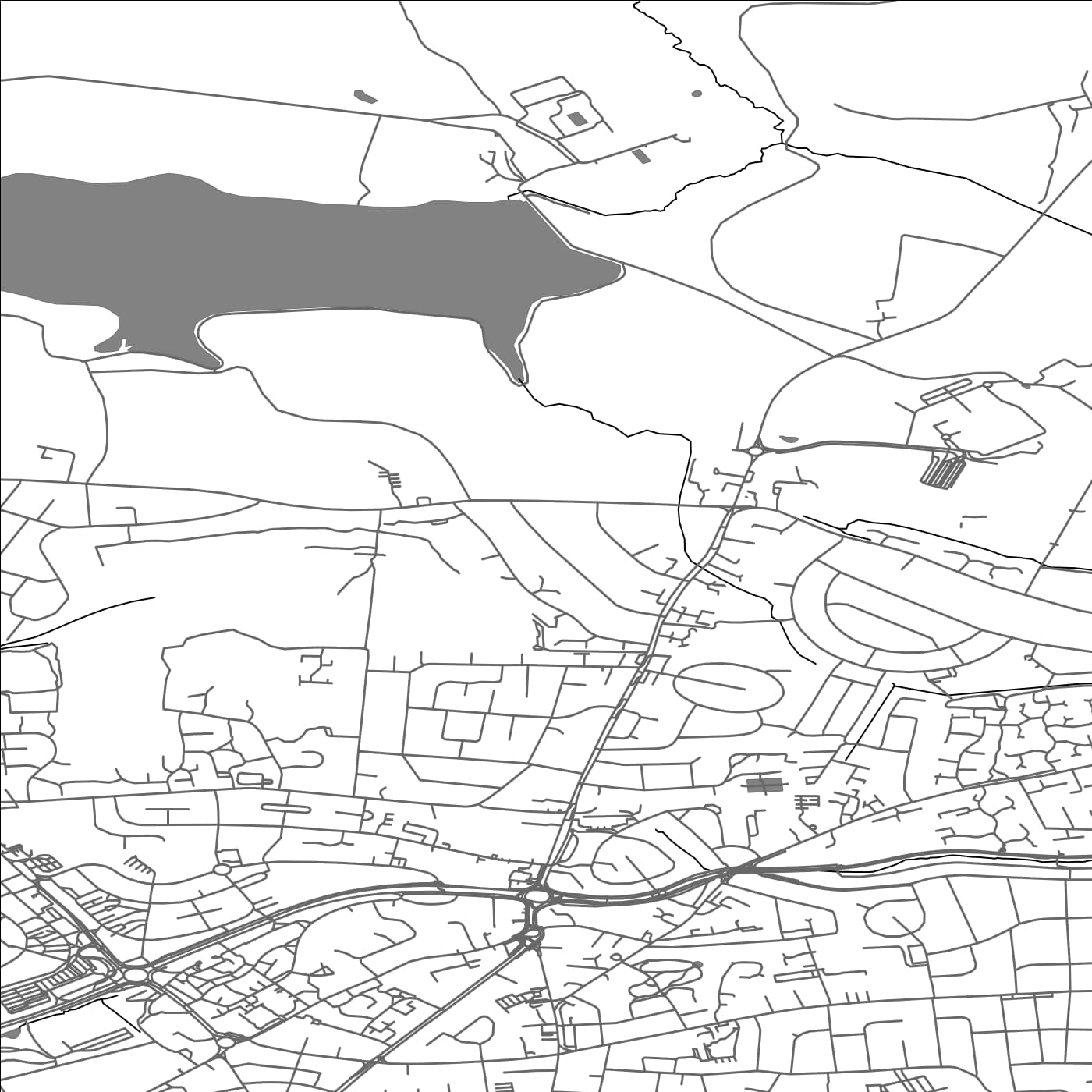 ROAD MAP OF ALWOODLEY, UNITED KINGDOM BY MAPBAKES