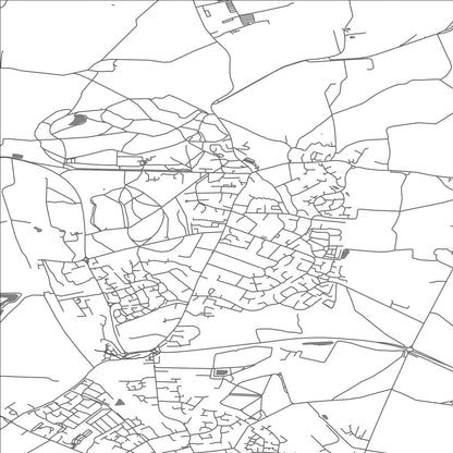 ROAD MAP OF AMPTHILL, UNITED KINGDOM BY MAPBAKES