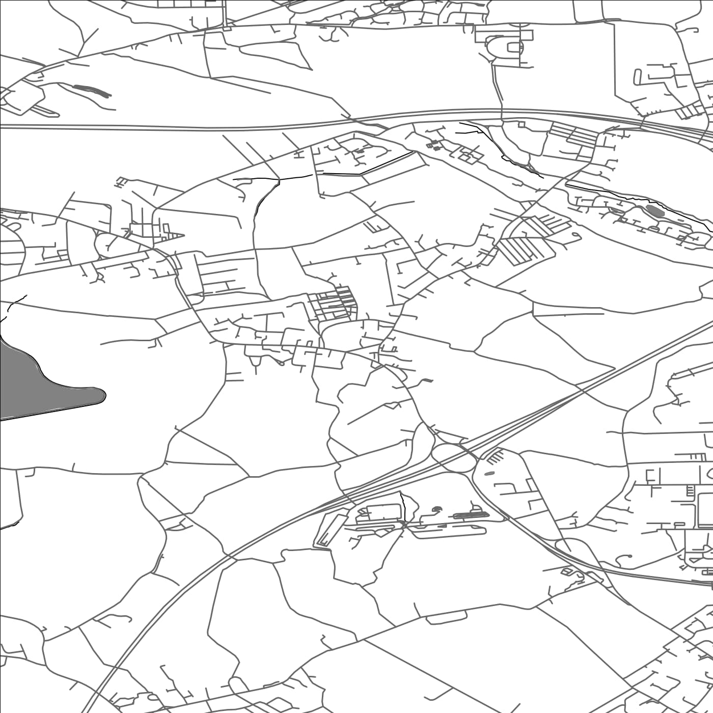 ROAD MAP OF ARDSLEY EAST AND WEST, UNITED KINGDOM BY MAPBAKES